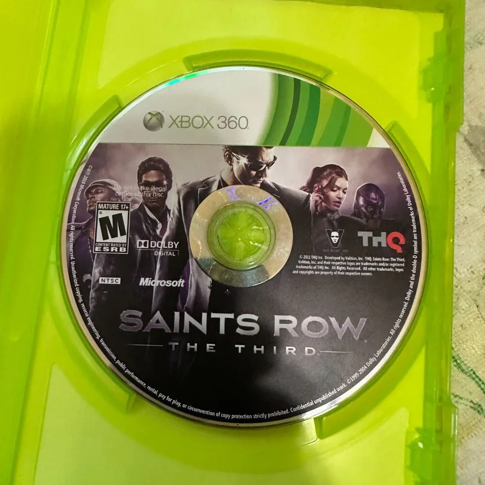 Saints Row: The Third (Microsoft Xbox 360, 2011) No Manual